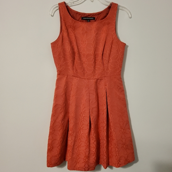 Jones Wear Dress Dresses & Skirts - Jones Wear Dress Pink Floral Embroidered Sleeveless Fit & Flare Dress Size 6